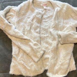Cat & Jack Soft Cream Fuzzy Cardigan
